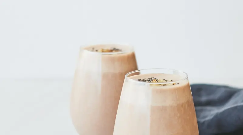 shake de banana com amendoim